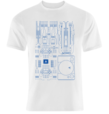 純綿T-Shirt (PlayStation®)(PSOne藍X白)(S/M/L/XL/XXL碼)
