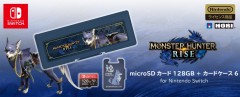 NS 遊戲卡收納盒 (6枚) + Micro SD 128GB 記憶卡 (牙獵犬) [魔物獵人 崛起] (AD20-001) (Hori) - 日