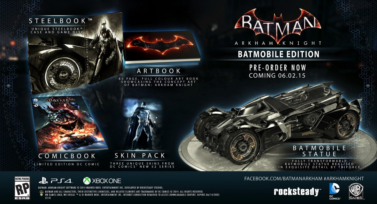 Ps4 蝙蝠俠 阿卡漢騎士蝙蝠車限定版 亞洲英文版 Gse Game Source Entertainment 電玩遊戲產品發行商 代理商 經銷商 批發商