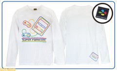 超級任天堂 / SF-BOX設計 長袖T-Shirt (白色) (EDITMODE) - 日
