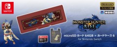NS 遊戲卡收納盒 (6枚) + Micro SD 64GB 記憶卡 (艾路貓) [魔物獵人 崛起] (AD19-001) (Hori) - 日