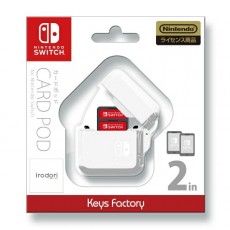 NS / 3DS 遊戲卡收納盒 (2枚) (白色) (CPS-001-6) (Keys Factory) - 日