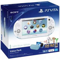 PS Vita 2000主機超值組合 (Wi-Fi機種)(淺藍x白色) 日